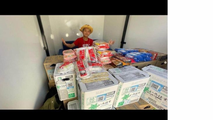ゆたぼんさん、台風に大はしゃぎで謝罪➡静岡を訪れ飲み物など物資を支援「神様みたいと言われて来て良かった」